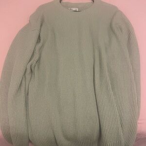 Hollister Sage Green Ribbed Sweater